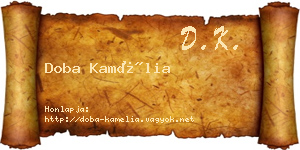 Doba Kamélia névjegykártya